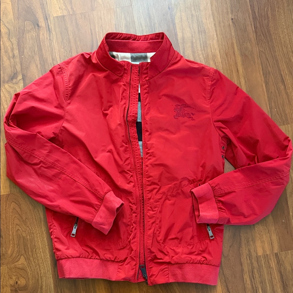 Burberry Red Bomber Jacket size 12Y